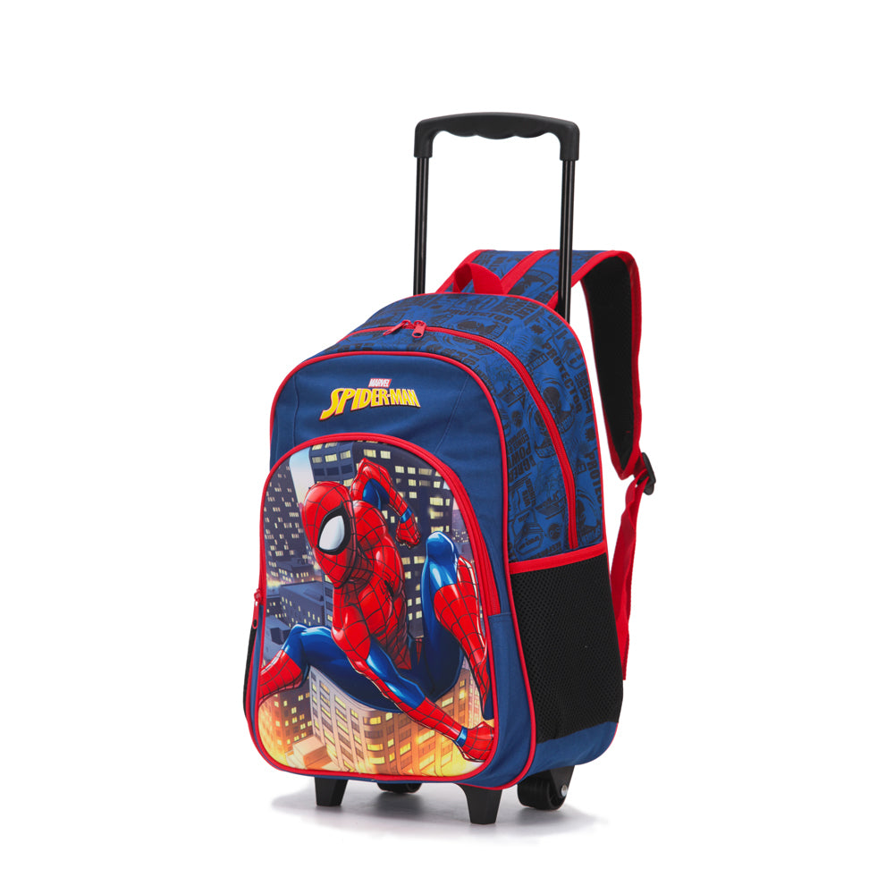 Marvel Spiderman 17'' Trolley Backpack Kids/Children Bag - Blue