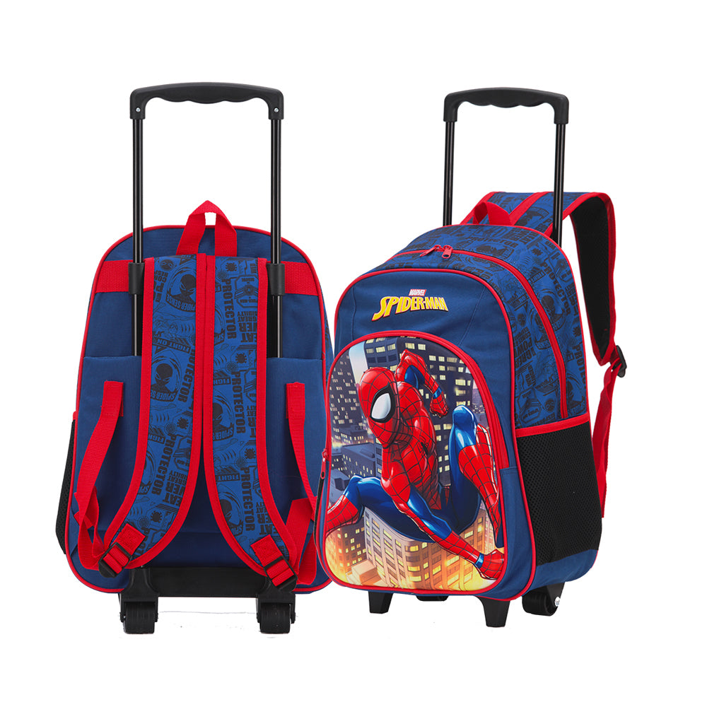 Marvel Spiderman 17'' Trolley Backpack Kids/Children Bag - Blue