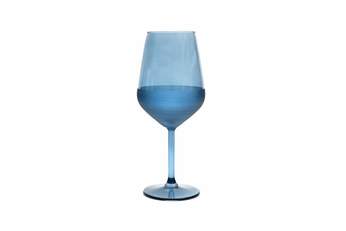 4pc Classica Matte Wine Drink/Beverage Glass 490mL Blue