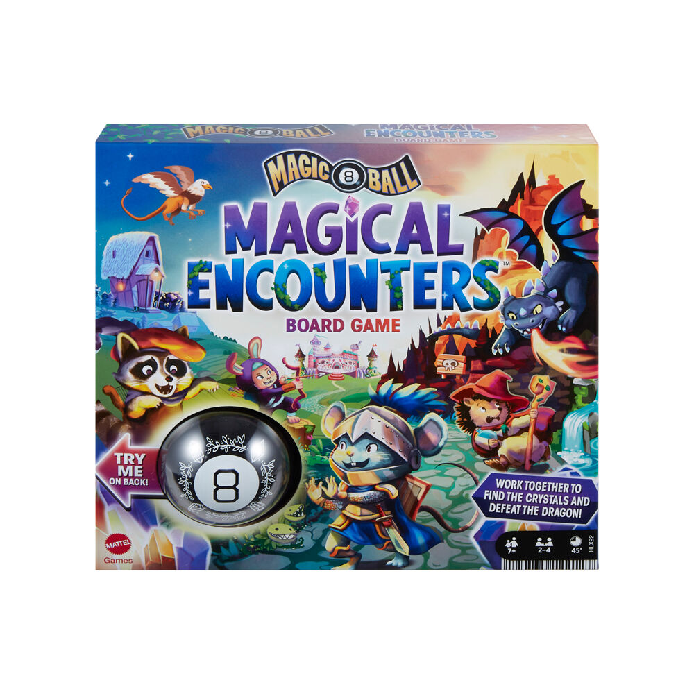 Mattel Magic 8 Ball Magical Encounters Board Game 25.4x25.4cm Kids 7y+