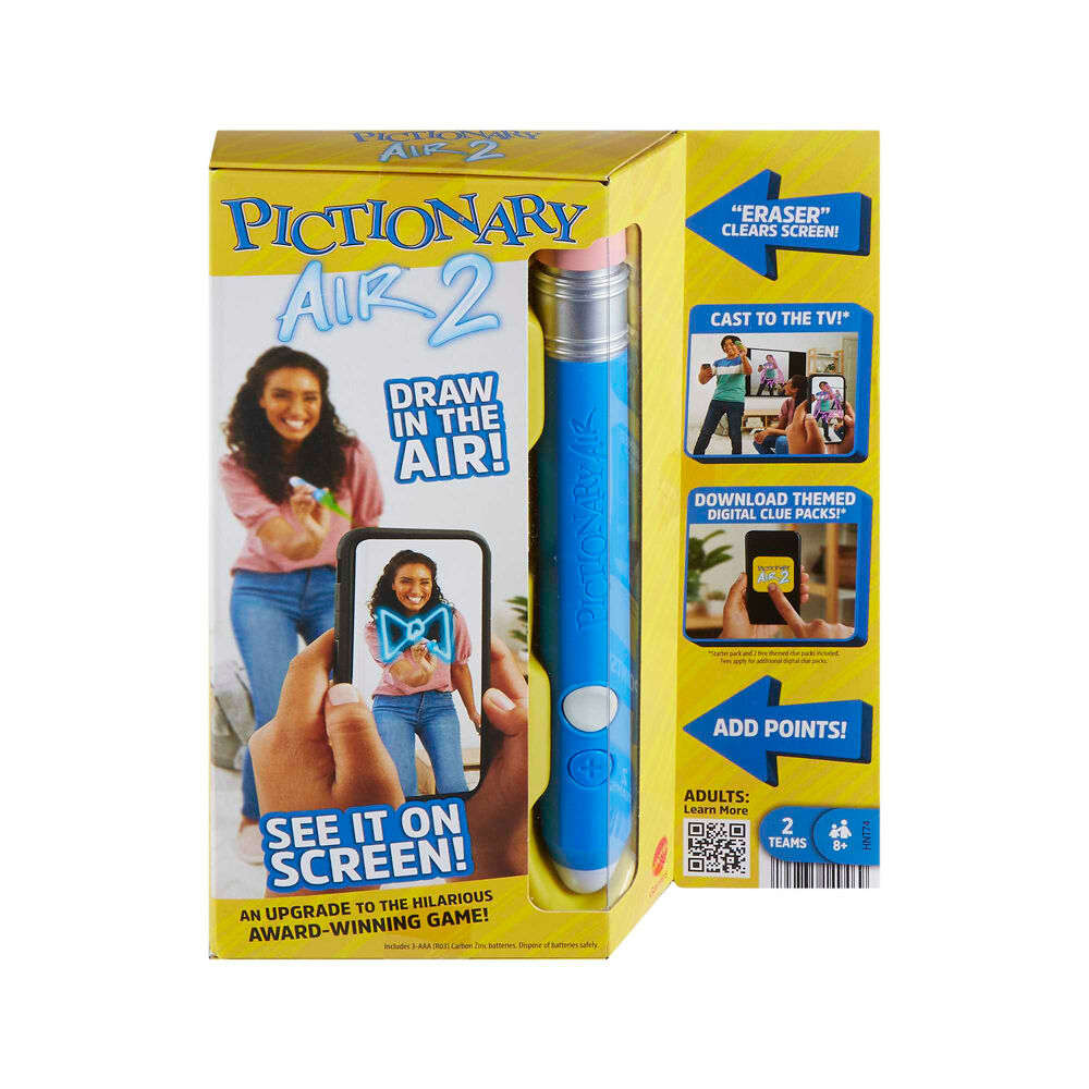 Mattel Pictionary Air2 Interactive Drawing Game 11x27cm Kids 8y+