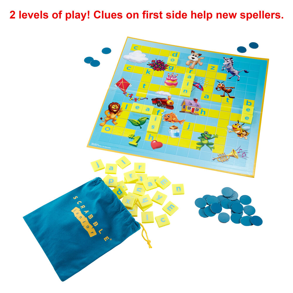 Mattel Scrabble Junior Word-Building Educational Game 27x37cm Kids 5y+