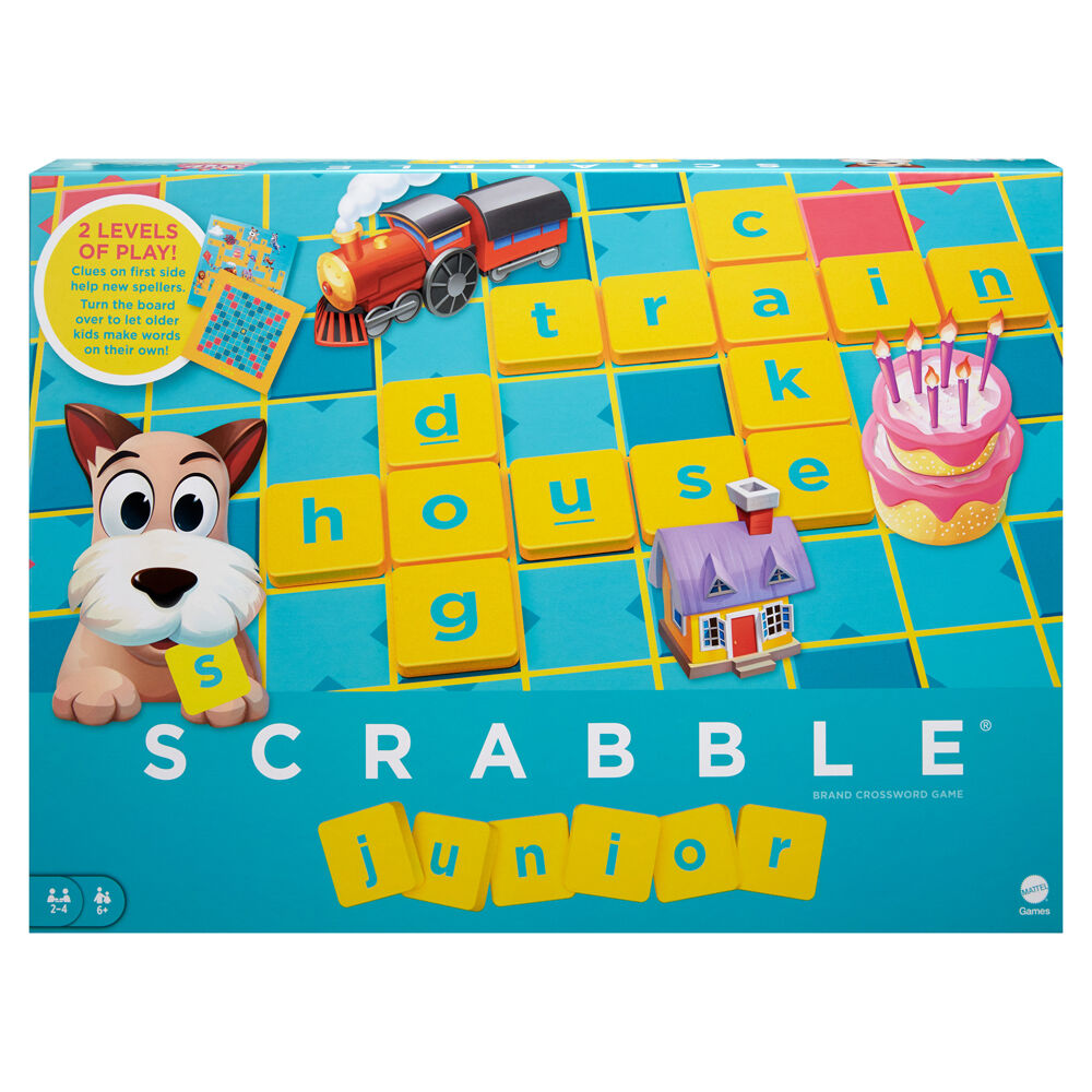 Mattel Scrabble Junior Word-Building Educational Game 27x37cm Kids 5y+