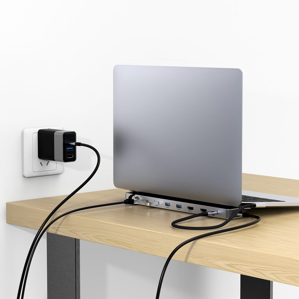 Mbeat D12 Multi-Port Dual HDMI 4K USB-C Docking Station