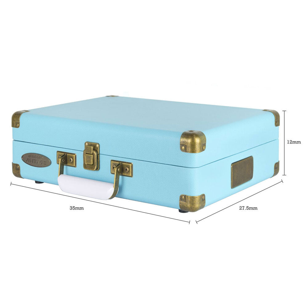 Mbeat Woostock 2 Retro Turntable Record Player - Sky Blue
