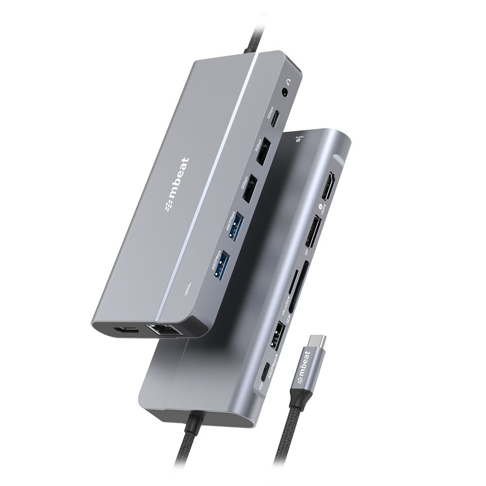 Mbeat Elite X14 Triple 4K Display Support High Speed Multi-Port USB-C Hub
