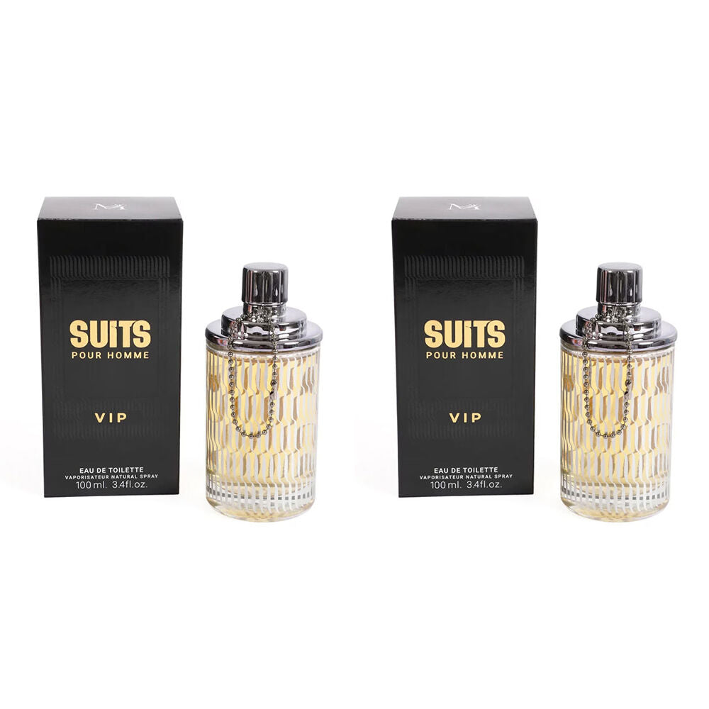 2PK Mirage Suits VIP EDT Eau De Toilette Fragrance Perfume Spray For Men 100ml