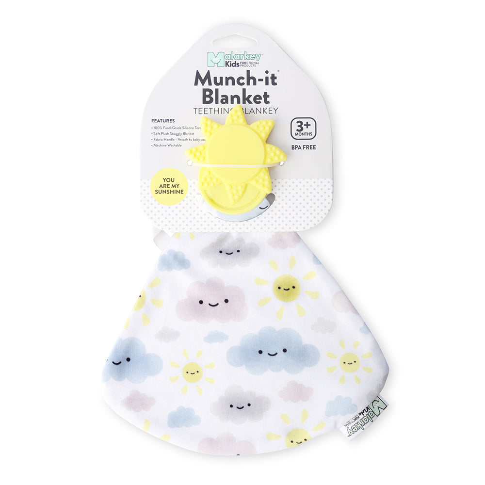 Malarkey Kids Munch-it Baby Chewing Blanket Silicone Sunshine