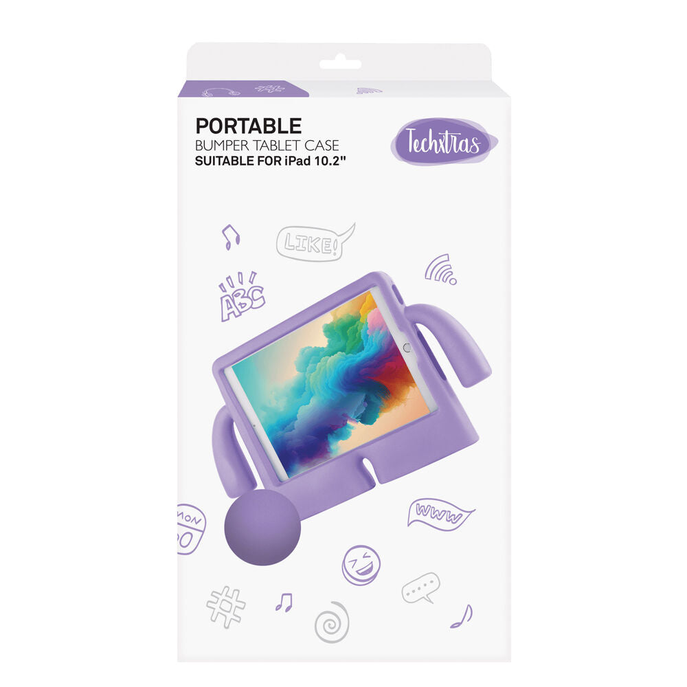 Techxtras Bumper Tablet Case with Handles iPad 10.2" Lavender
