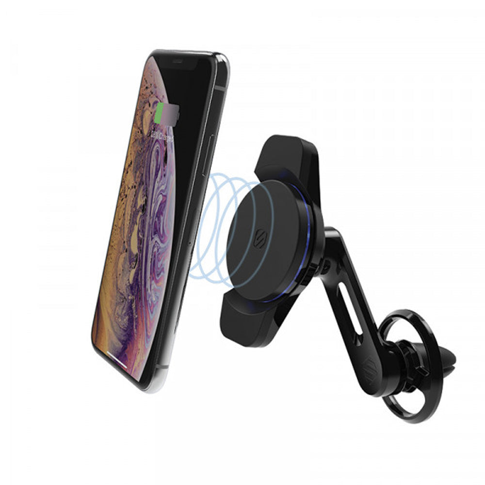 Scosche MagicMount Charge3 Wireless Vent Qi Charging Phone Holder - Black