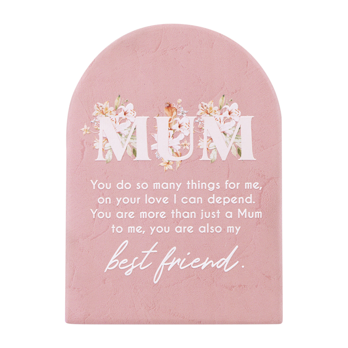 2PK Splosh Mothers Day Best Friend Verse Quote Plaque Standing Decor 14cm