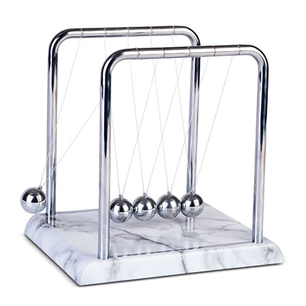 2PK MDI Balance Ball w/ White Marble Base Desk Accessory Decor Large