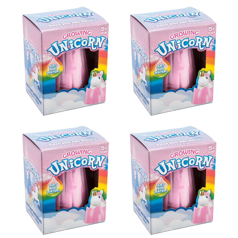 4PK Unicorn Kingdom Growing Unicorn Sensory/Educational Kids Toy 5y+ Assorted