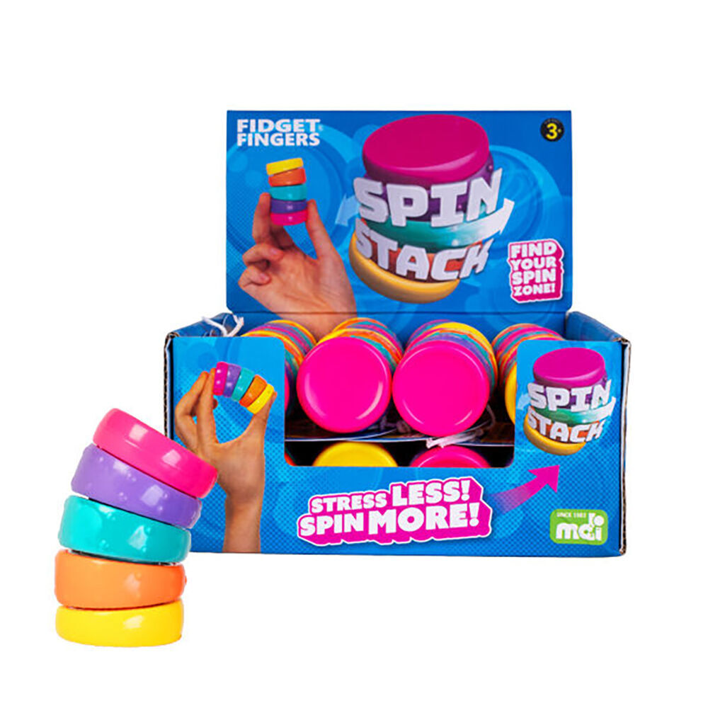 6PK MDI Spin Stack Fidget Finger Kids/Children Sensory Toy 3y+