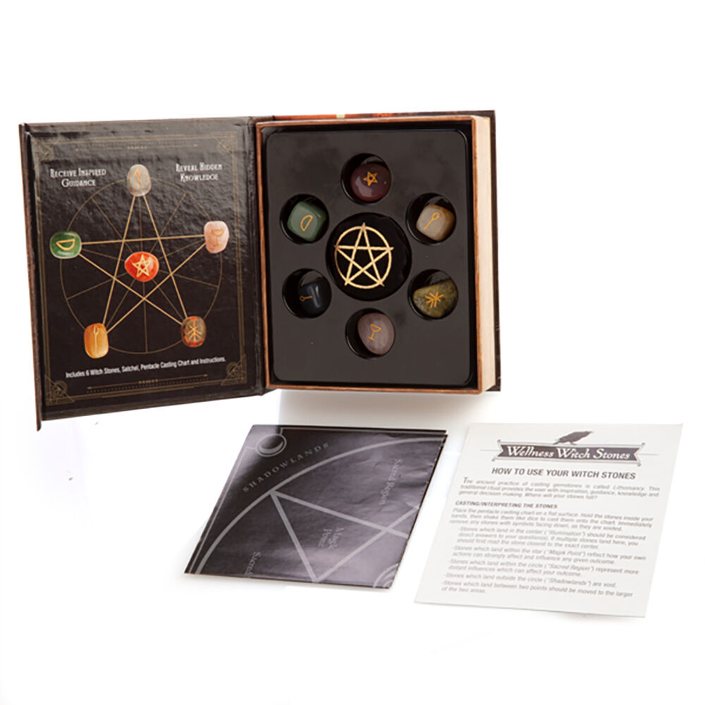 6PK Wishstone Gemstone Witch Stone Kit Wellness Spiritual Stone