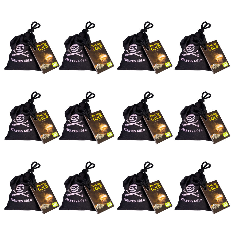 12PK MDI Pirates Gold in Bag Treasure Children/Kids Party Favours Games Toys
