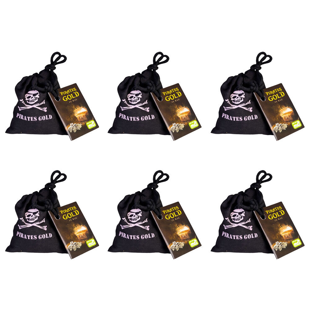 6PK MDI Pirates Gold in Bag Treasure Children/Kids Party Favours Games Toys