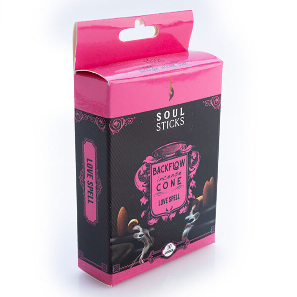 6x 10pc Wild Scents Soul Sticks Backflow Incense Cones - Love Spell