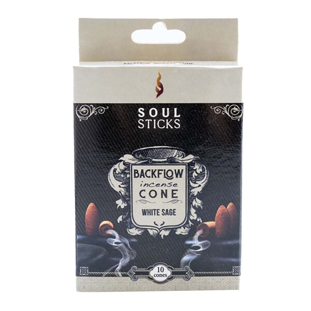 6x 10pc Wild Scents Soul Sticks Backflow Incense Cones - White Sage