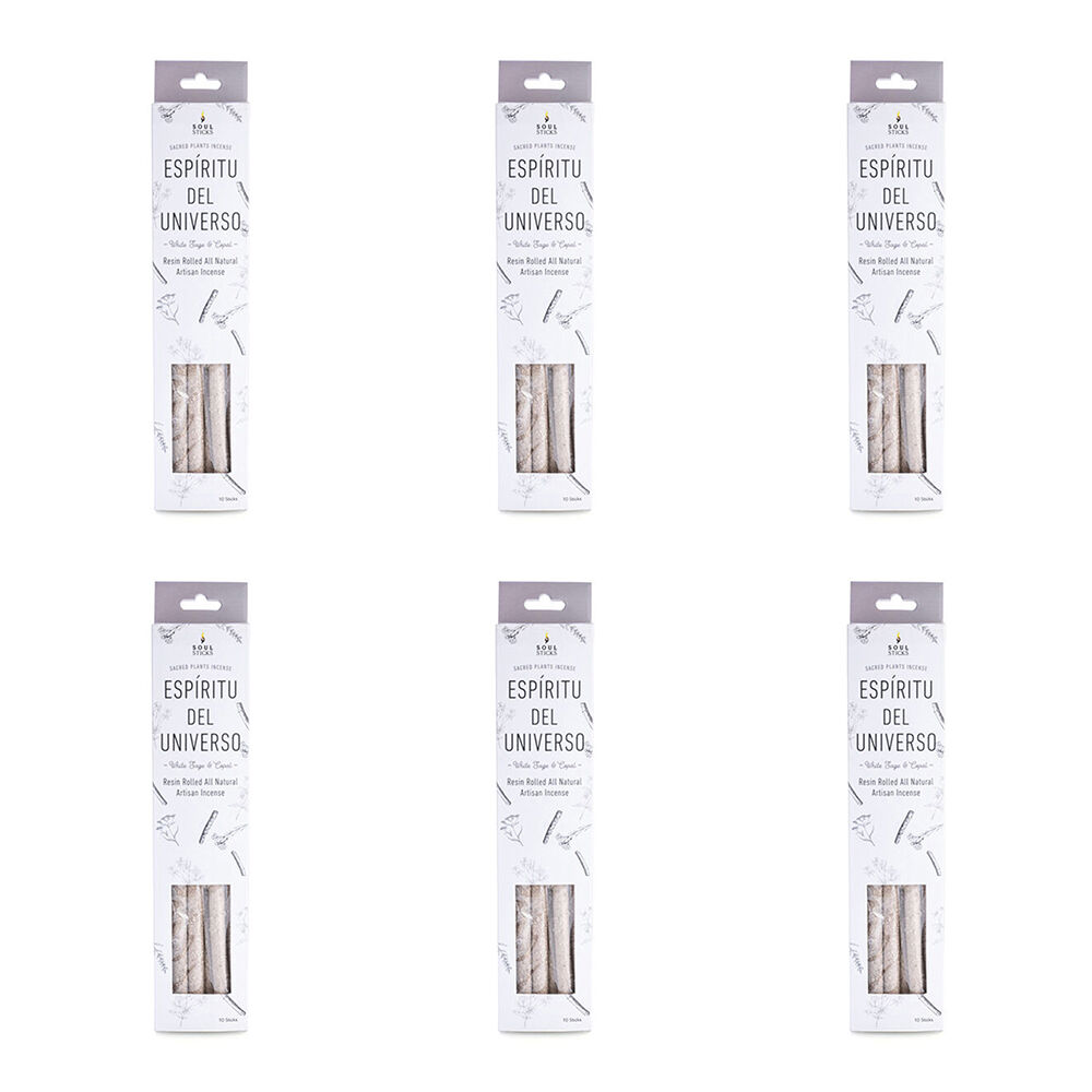 6PK Wild Scents Hand-Rolled Resin Incense Sticks White Sage & Copal 23x1x1cm