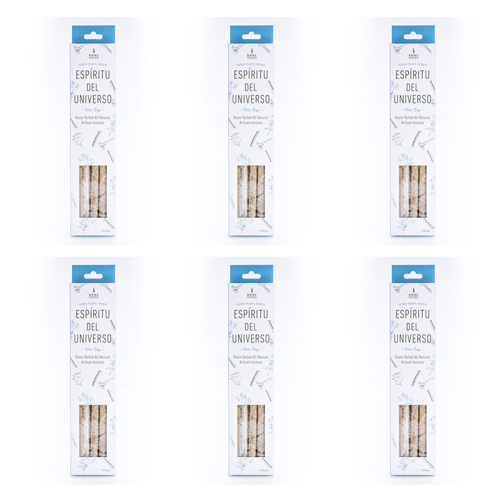 6PK Wild Scents Hand-Rolled Resin Incense Scented Sticks White Sage 23x1x1cm