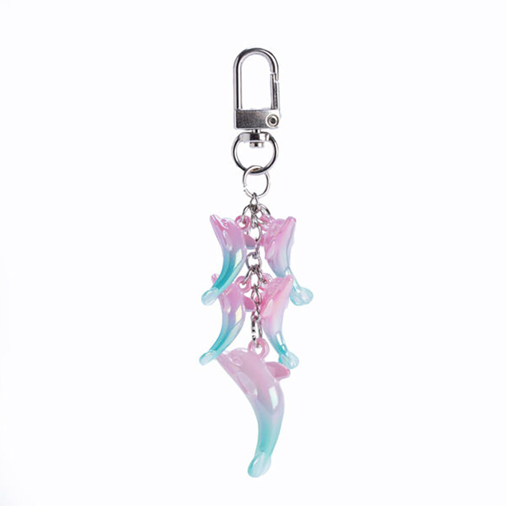 6PK Aquaworld Keychain Dolphin Ocean Animal Bag Charm 9.6x3.2cm Assorted