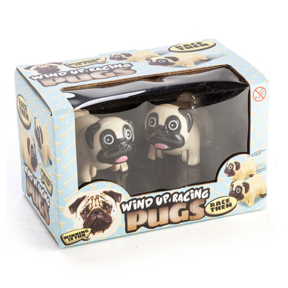 3x 2pc MDI Pocket-Sized Pug Wind Up Racing Kids Toy Set 7.5x4x5cm 4y+