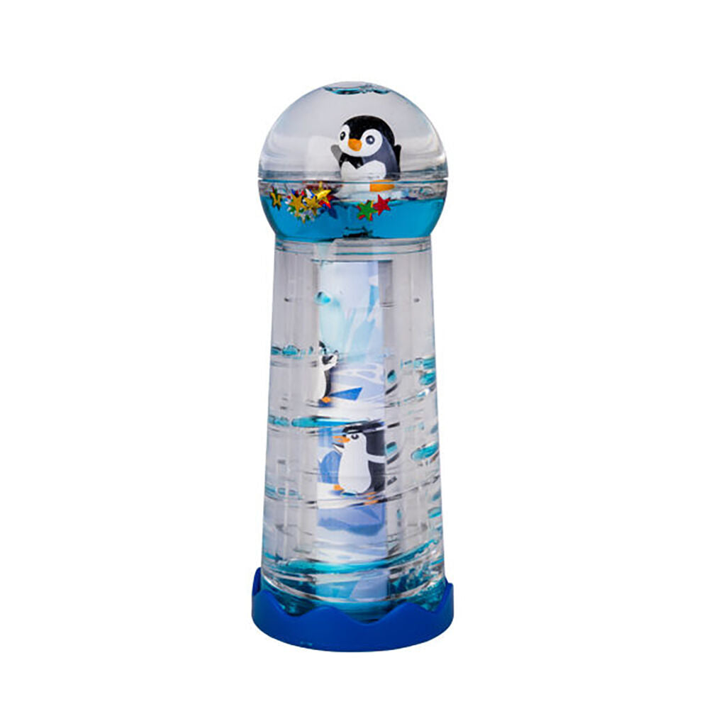 2PK Penguin Island Liquid Timer Kaleidoscope Penguin Sensory Desk Toy 5x13cm