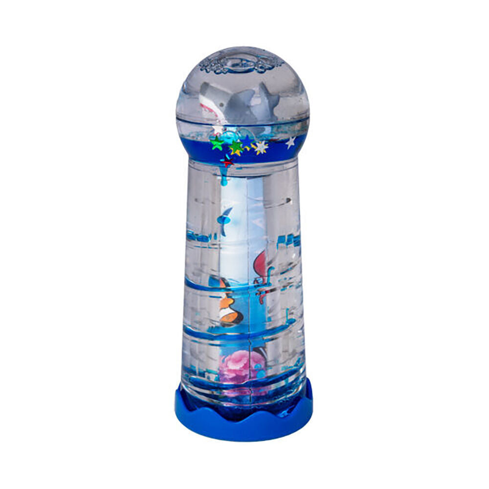 2PK Shark Bay Liquid Timer Kaleidoscope Shark Sensory Motion Toy 5x13cm