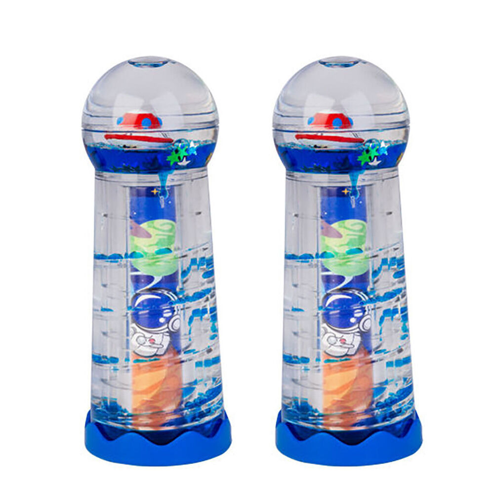 2PK Alien Liquid Timer Kaleidoscope UFO Sensory Novelty Toy 5x13cm