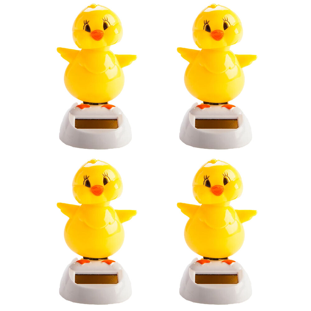 4PK Furever Pets Solar Dancing Chick Desk Car Dashboard Decoration Figure