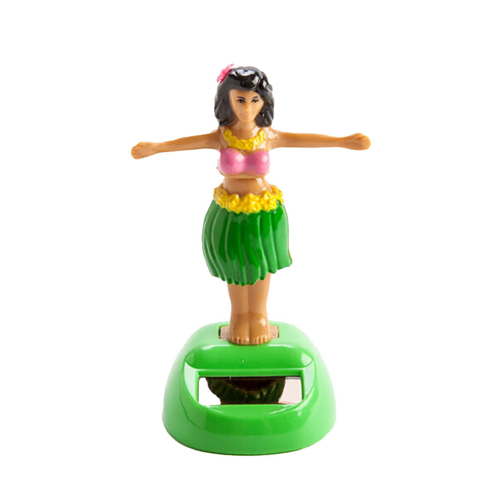 4PK MDI Solar Dancing Hula Girl Desk Car Dashboard Decoration Figure Toy