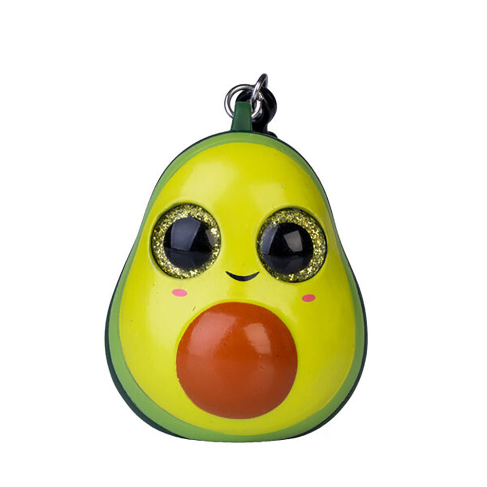 6PK MDI Eye Popping Keychain Avocado Squeeze Toy 5.7x6cm - Green