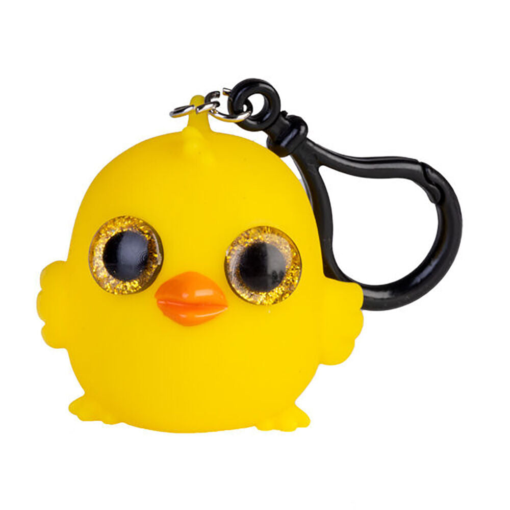 6PK MDI Eye Popping Keychain Chick Squeeze Toy 5.4x5.2cm - Yellow