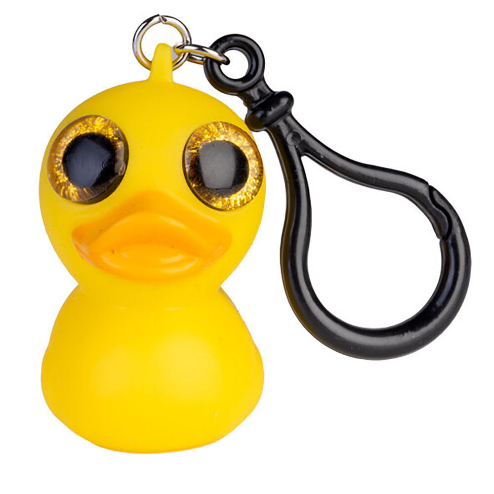 6PK MDI Eye Popping Keychain Duck Squeeze Toy 4.6x5.4cm - Yellow