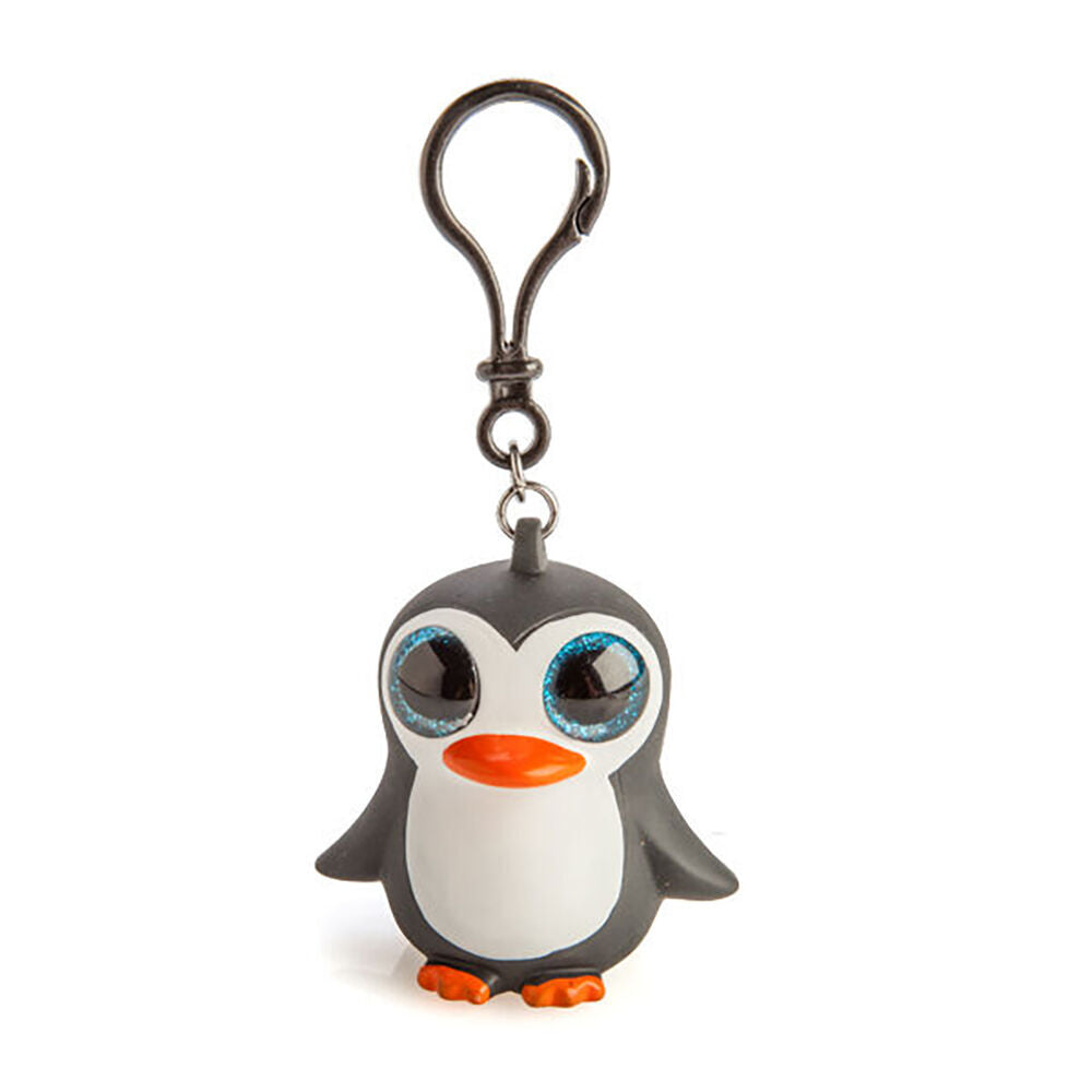6PK Penguin Island Eye Popping Keychain Penguin Squeeze Toy 5.6x5.9cm