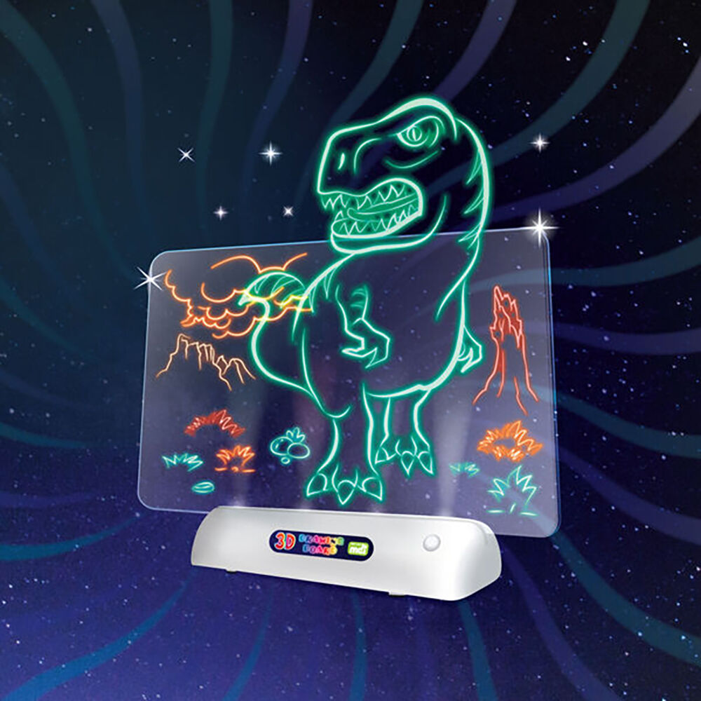 Lil Dreamers Illuminate 3D Draw Board Art Set - Dino 6y+