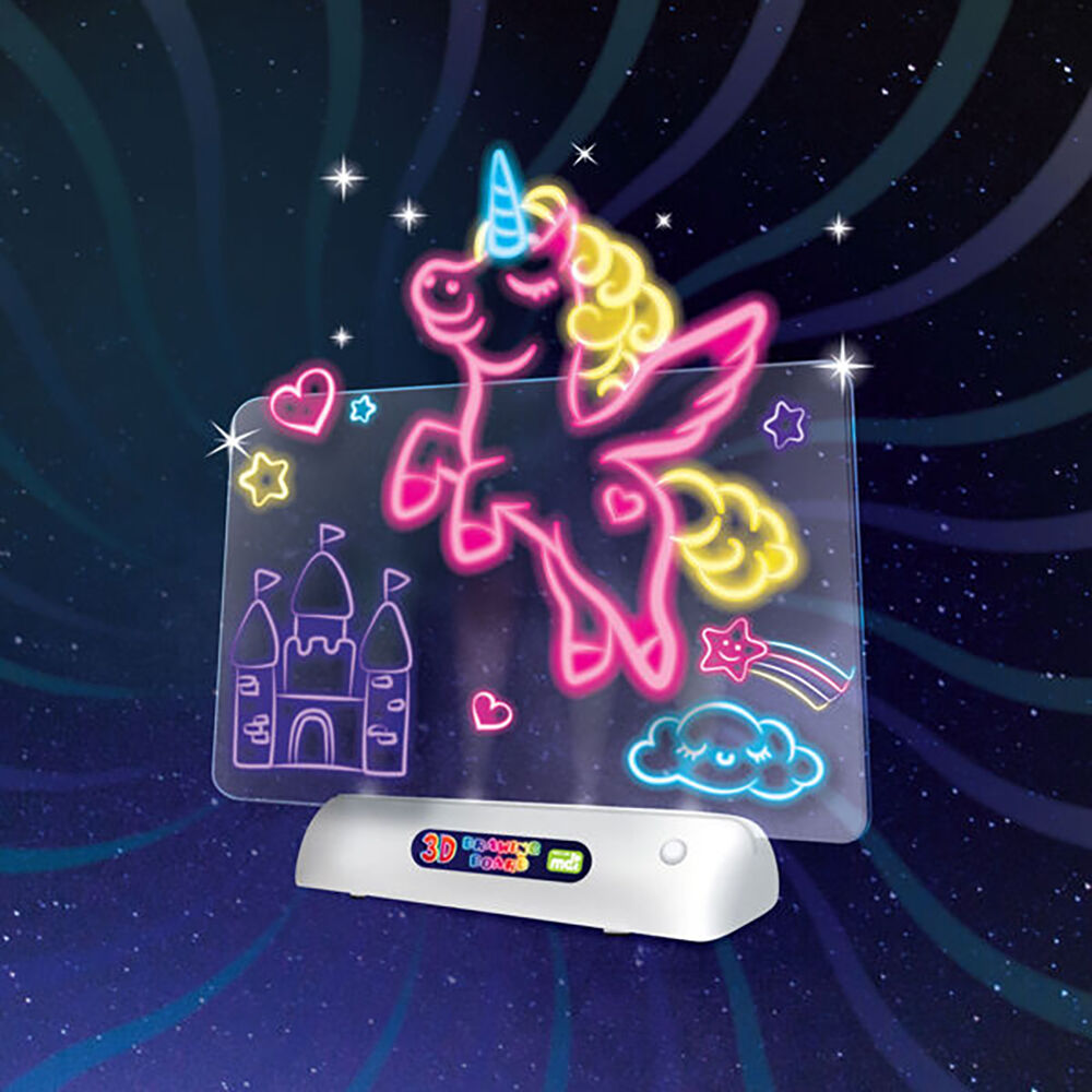 Lil Dreamers Illuminate 3D Draw Board Art Set - Unicorn 6y+