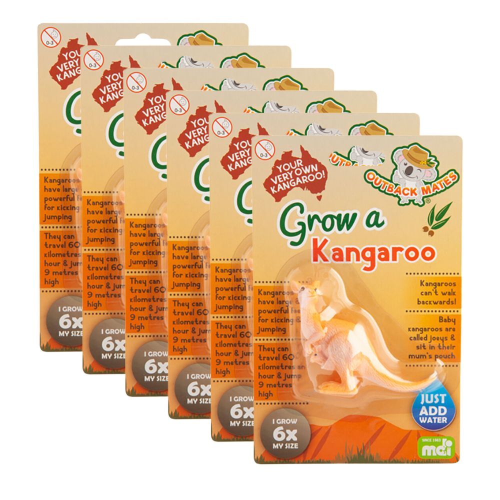 6PK Outback Mates Grow a Kangaroo Kids Activity Fun Play Educational Toy