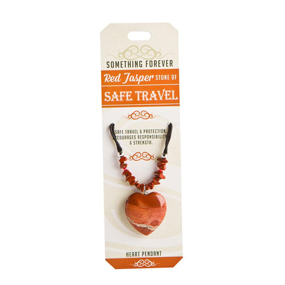 Wishstone Red Jasper Heart Pendant Necklace Women's Jewellery 3x19x1cm