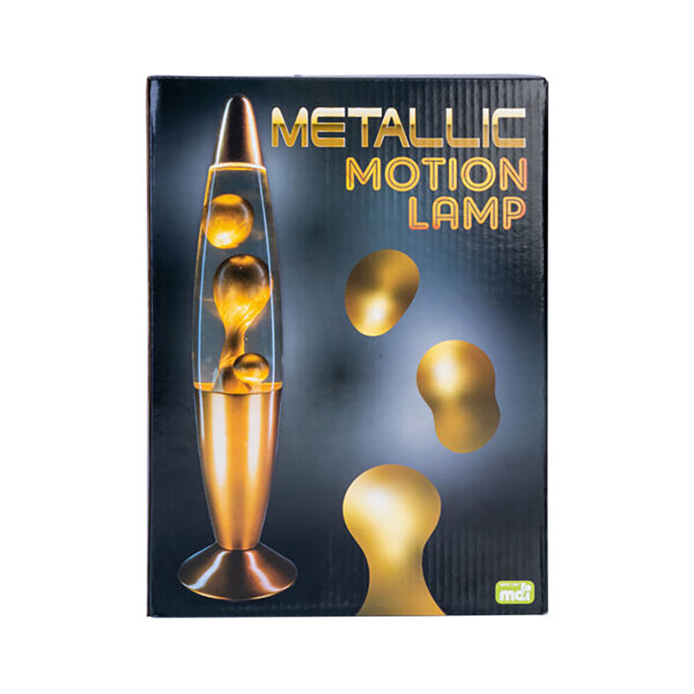 MDI Metallic Motion Lava Lamp Decorative Light 10x41cm - Gold