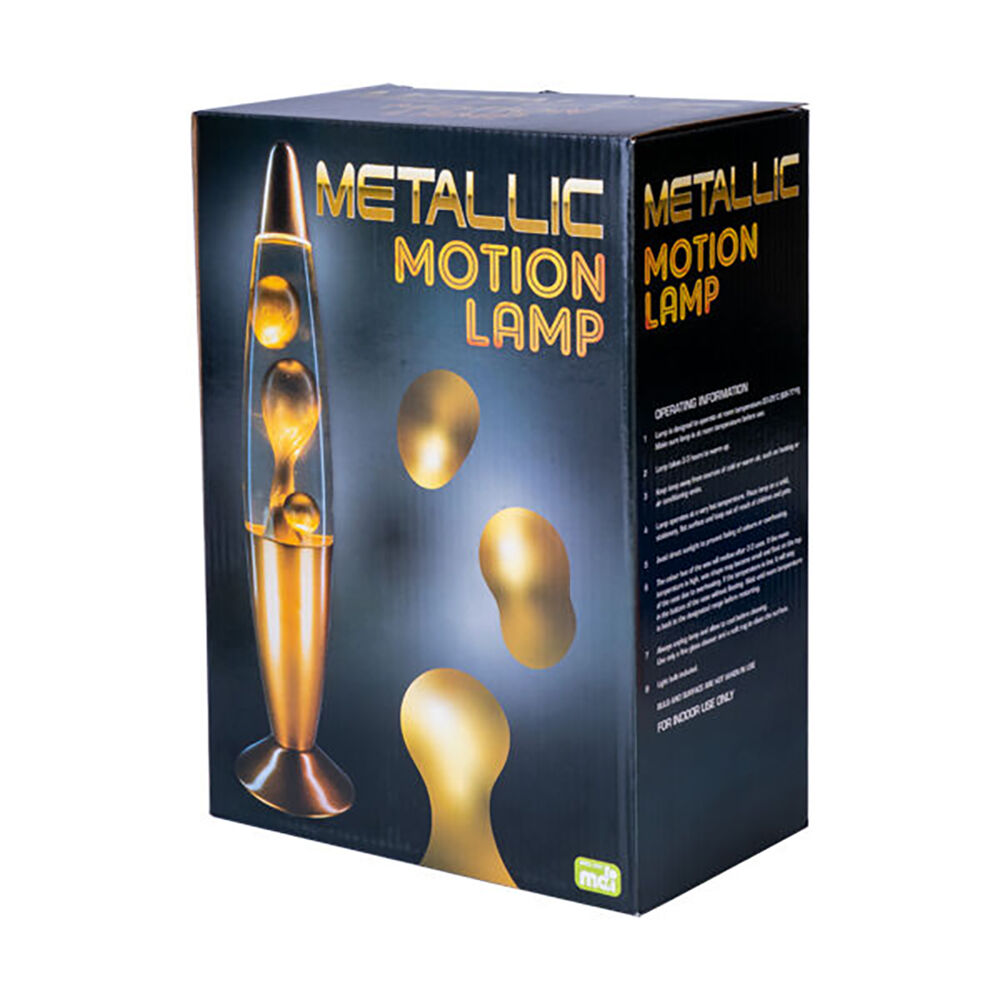MDI Metallic Motion Lava Lamp Decorative Light 10x41cm - Gold