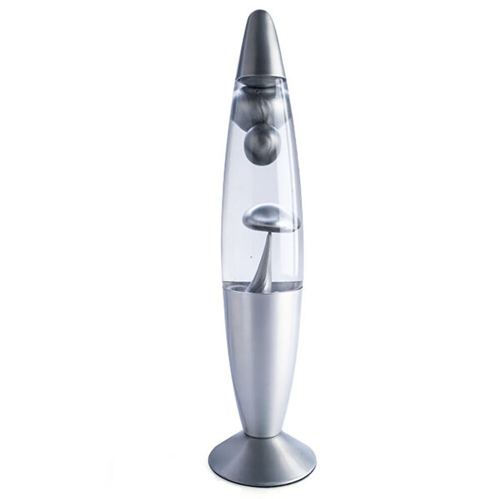 MDI Metallic Motion Lava Lamp Decorative Light 10x41cm - Silver