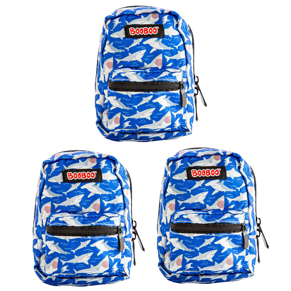 3PK MDI BooBoo Shark Bay Backpack Minis Shark Mini Bag 11x13cm 3y+