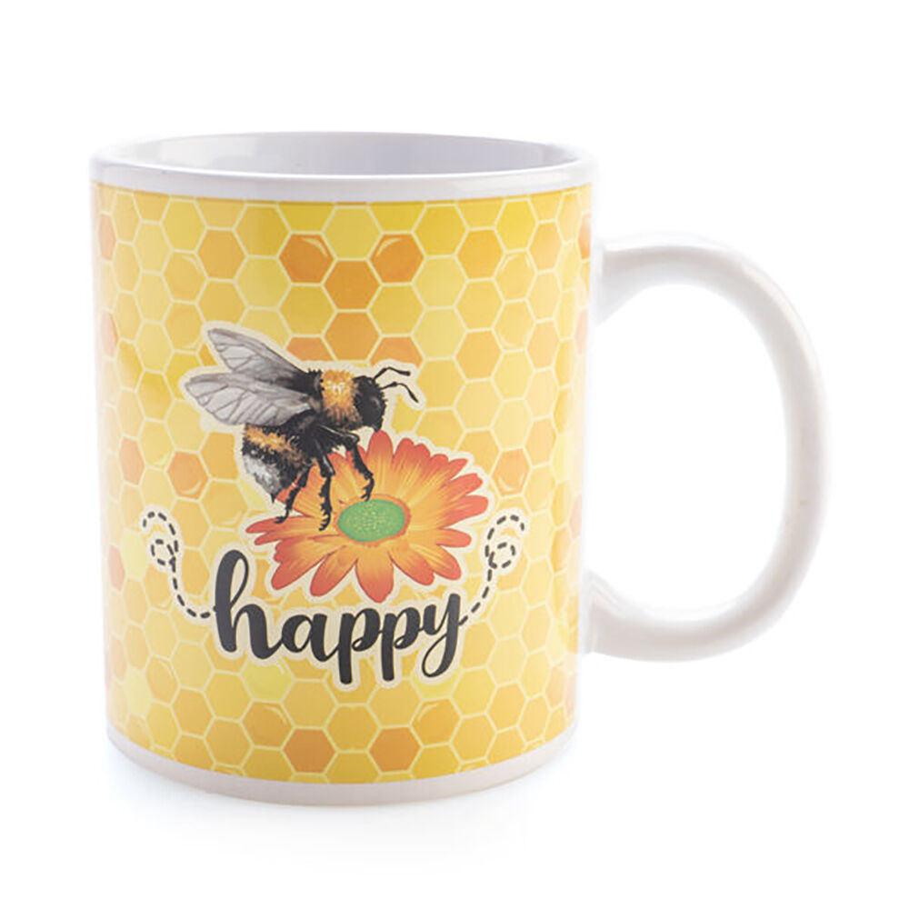 6PK Joybee Ceramic Coffee Mug Drinkware 115x95mm - Bee Happy