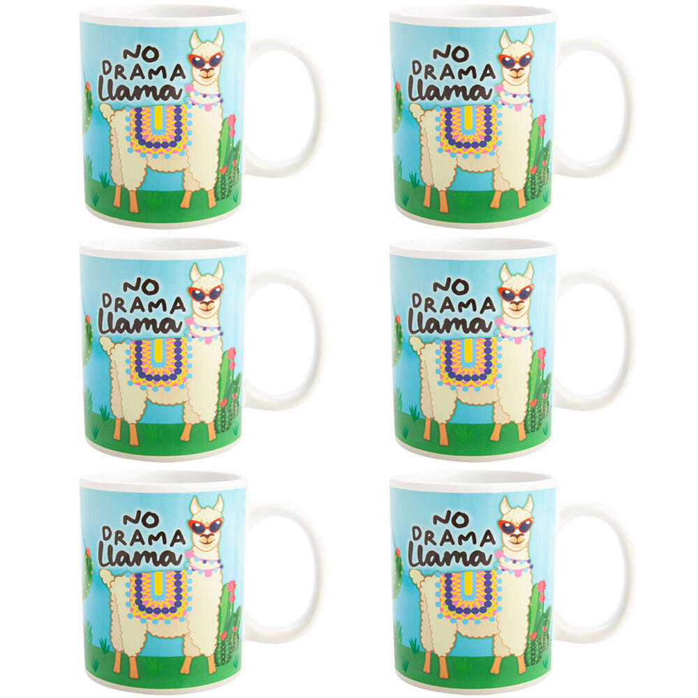 6PK Alpaca Valley Ceramic Coffee Mug Drinkware 115x95mm - No Drama Llama