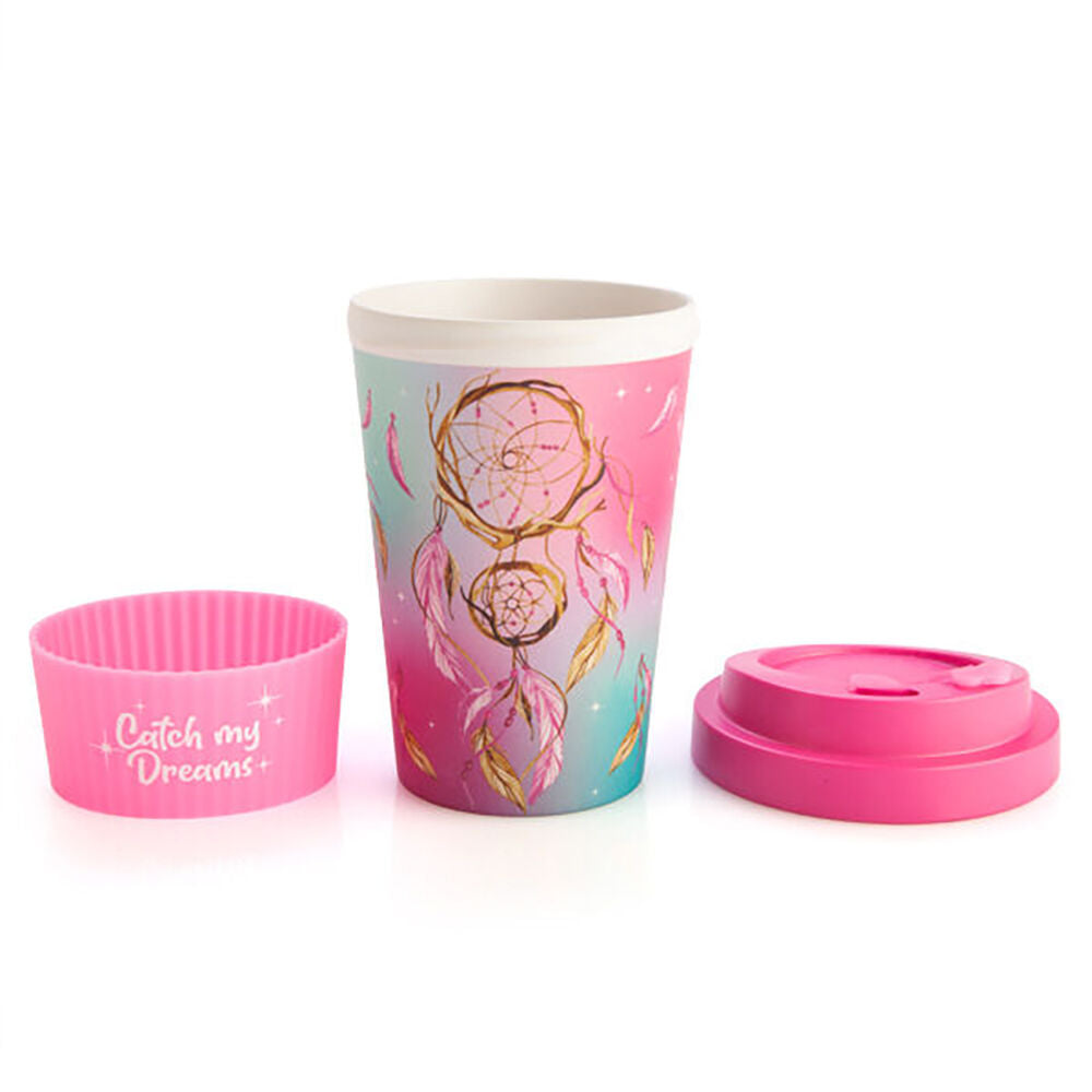 3PK Eco-To-Go Bamboo 470ml Travel Cup 6.5x14.5cm Dreamcatcher