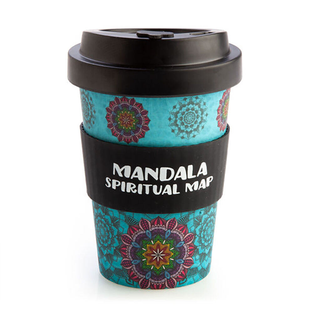 6PK Eco-To-Go Bamboo 470ml Travel Cup 6.5x14.5cm Mandala