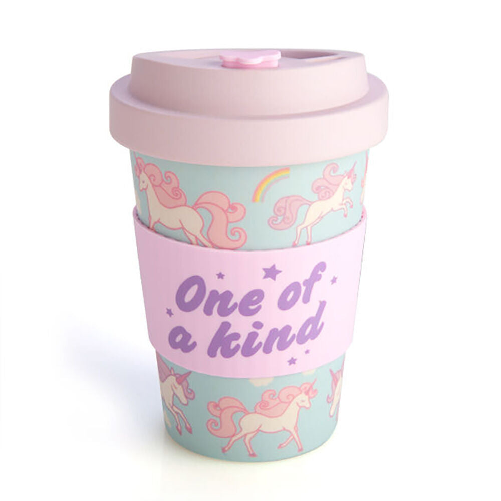 2PK Unicorn Kingdom Eco-To-Go Bamboo 470ml Travel Cup 6.5x14.5cm Unicorn