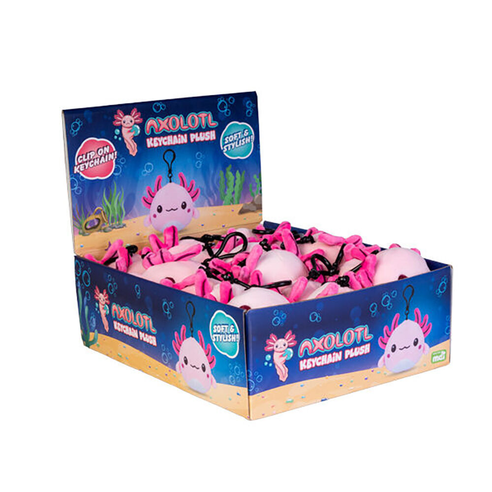 4PK Axolotl Keychain Plush Soft Cute Animal Bag Charm Toy 10x10cm